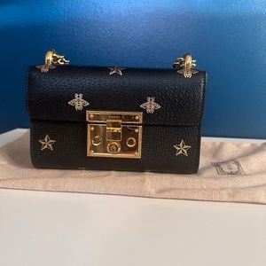 Gucci bee star padlock chain small shoulder bag